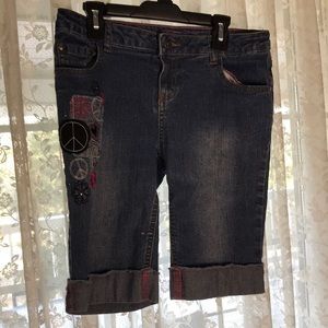 Total girls half cut denim jeans
